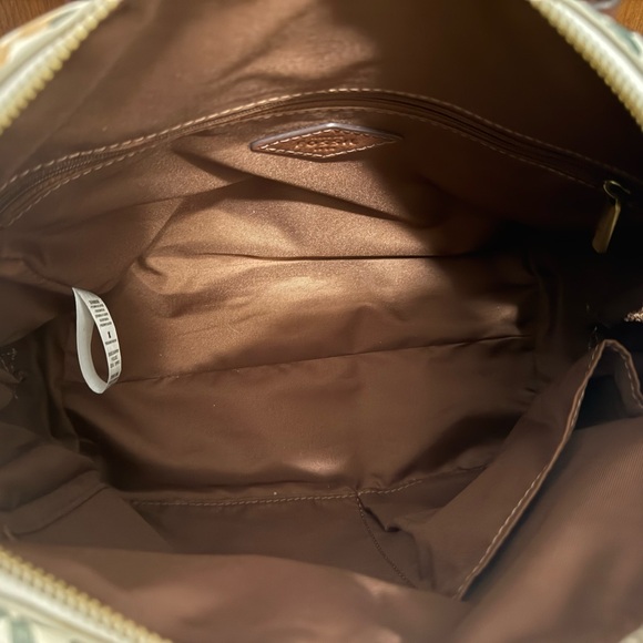 Fossil Rachel Satchel Floral Pattern Women's Handbag Colorful Bowling Bag Purse - Picture 6 of 8